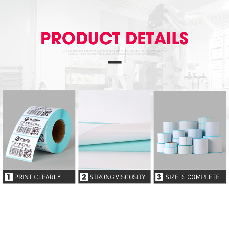product-750-750 Custom Size Self Adhesive White Paper Wash Care Thermal Label Jumbo Roll Manufacturer